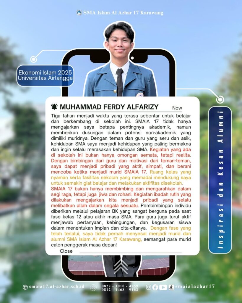 Testimoni Alumni - Muhammad Ferdy Alfarizy