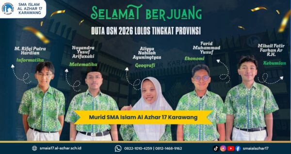 SMA Islam Al Azhar 17 Karawang Jadi Top 1 Peraih OSNP Terbanyak di Karawang